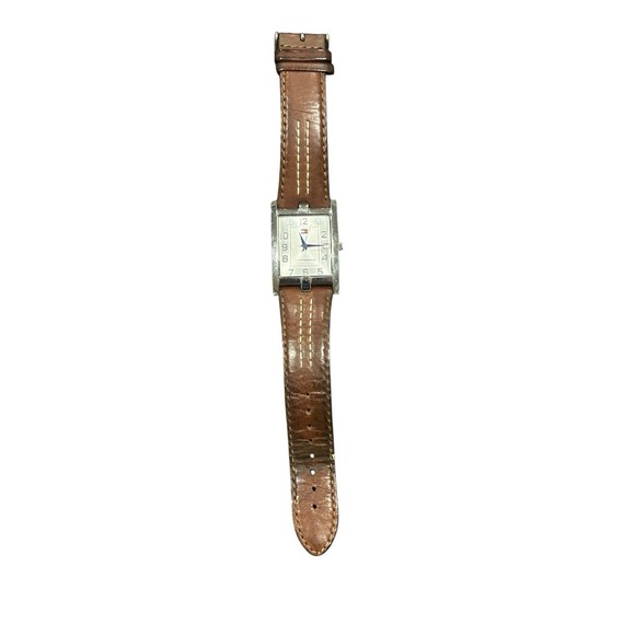 Tommy Hilfiger Watch Mens Silver Stainless Steel Date Watch Brown Leather Strap - Picture 2 of 3